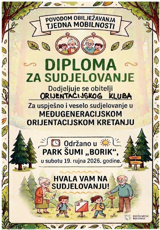 Diploma za sudjelovanje